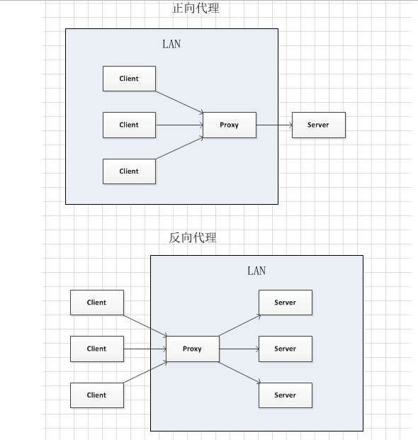 图示正向代理和反向代理的区别